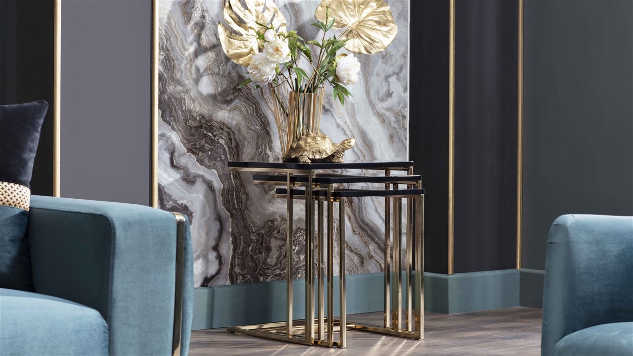 Masute Cafea Zigon Carlino, set 3 bucati BELLONA O U T L E T 22CRN3315ASAS