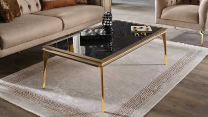 Masuta de cafea Montego, Finisaj Auriu, Promo BELLONA Masuta de Cafea SHOWROOM22MTG3302LDFW
