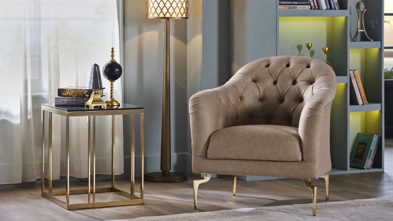 Set Canapea Montego 3+2+1, Finisaj Auriu BELLONA Seturi canapele