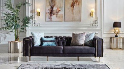 Set Canapea Montego 3+2+1, Finisaj Auriu BELLONA Seturi canapele