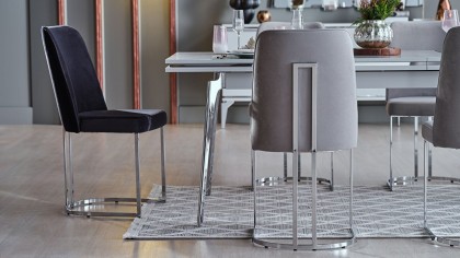 Set Dining Room Loretto cu scaun cu picior metalic BELLONA Seturi Dining Room