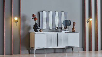 Set Dining Room Loretto, scaun spatar nasturi BELLONA Seturi Dining Room