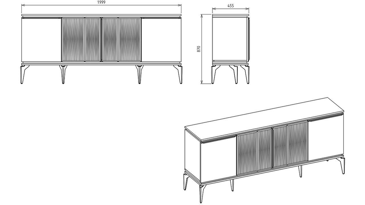 Set Dining Room Loretto, scaun spatar nasturi BELLONA Seturi Dining Room