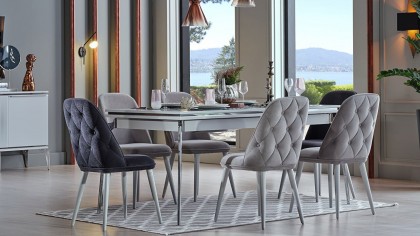 Set Dining Room Loretto, scaun spatar nasturi BELLONA Seturi Dining Room