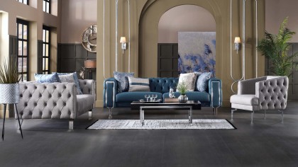 Set Canapea Montego 3+1, Finisaj Crom BELLONA Seturi canapele