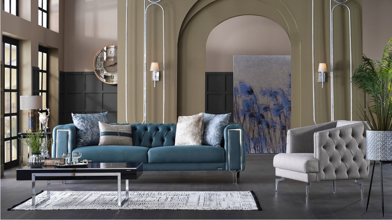 Set Canapea Montego 3+1, Finisaj Crom BELLONA Seturi canapele