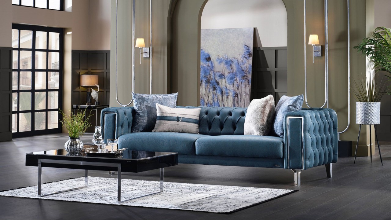 Set Canapea Montego 3+1, Finisaj Crom BELLONA Seturi canapele