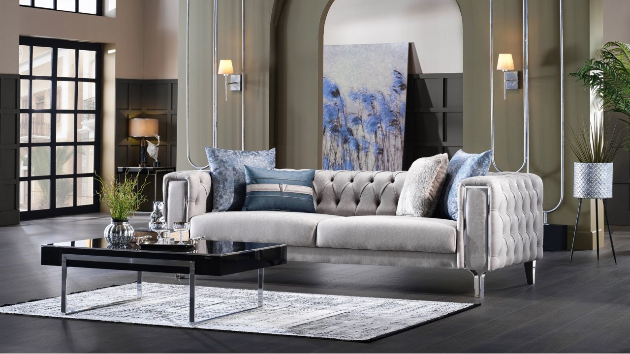 Set Canapea Montego 3+1, Finisaj Crom BELLONA Seturi canapele