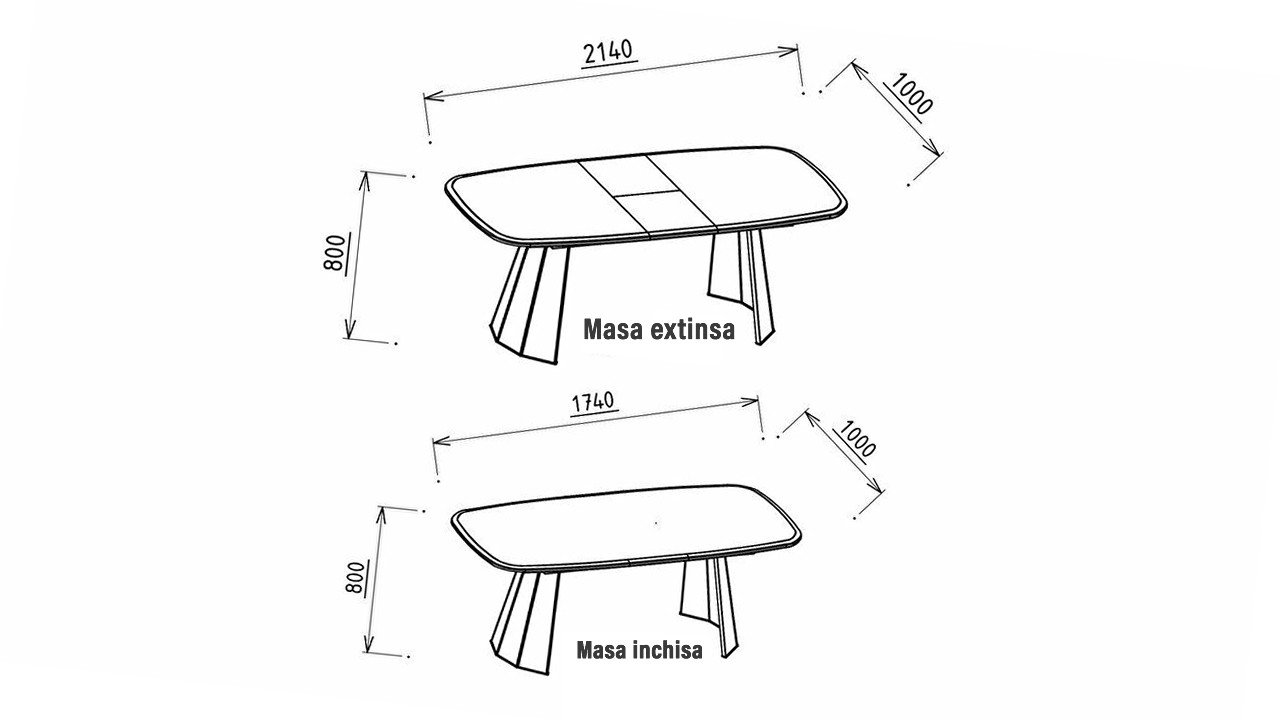 Masa Extensibila Plaza, culoare Nuc BELLONA Masa 22PZA3155P1P1