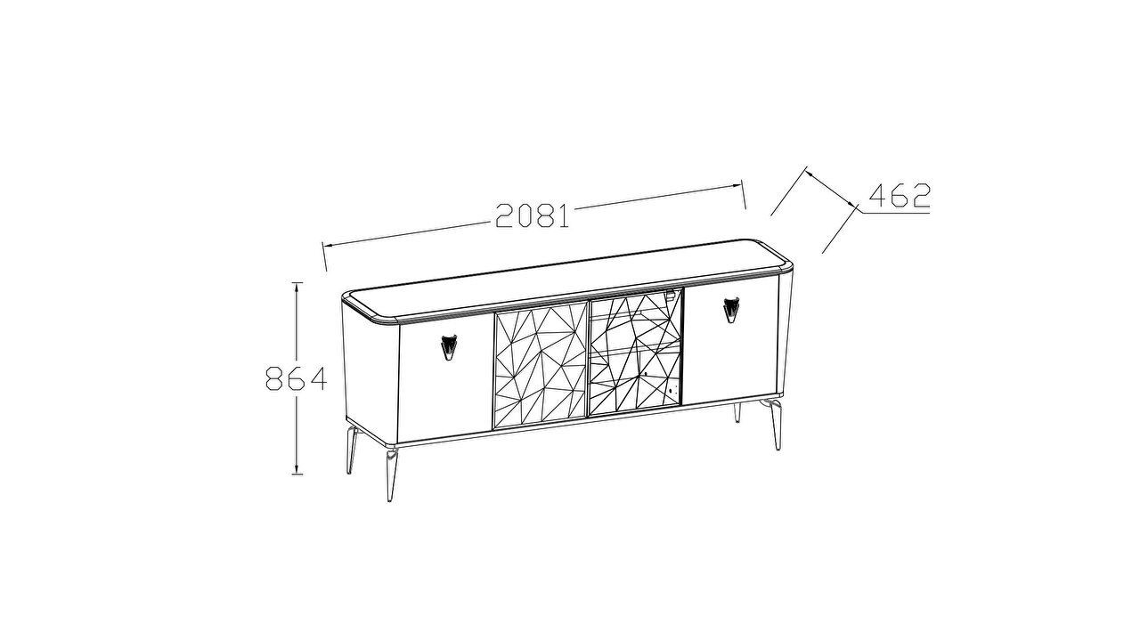 Set Dining Room cu masa fixa Plaza, culoare Nuc BELLONA Seturi Dining Room