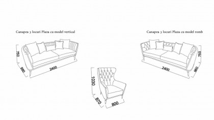 Set Canapea Plaza 3+3+1 BELLONA Seturi canapele
