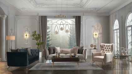 Set Canapea cu model romb Plaza 3+1 BELLONA Seturi canapele