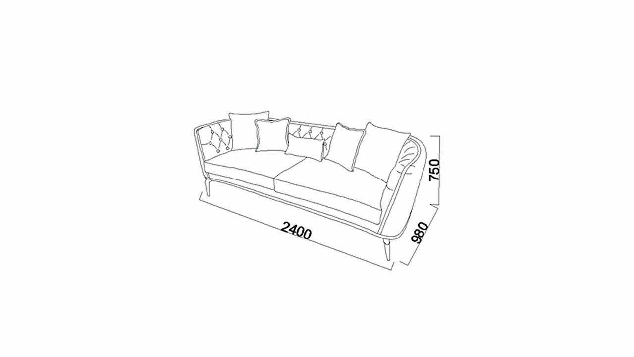 Set Canapea cu model romb Plaza 3+1 BELLONA Seturi canapele