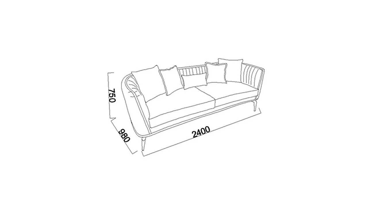 Set Canapea cu model vertical Plaza 3+1 BELLONA Seturi canapele
