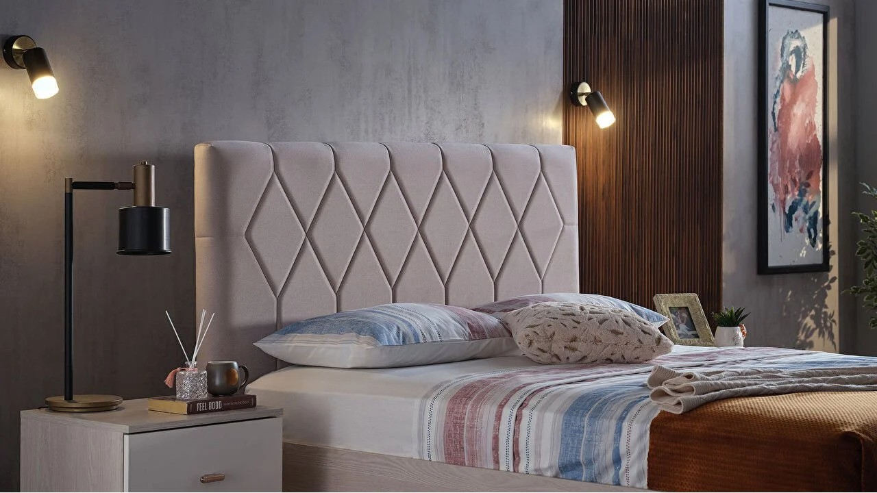 Set Dormitor Palermo, Sifonier 4 usi, Pat 160x200, culoare Alb Inchis  Magazin PALERMO4USI160X200