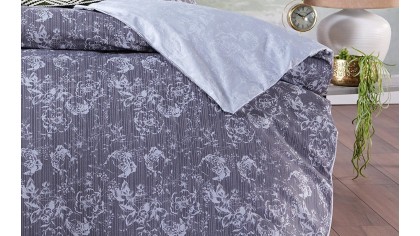 Set lenjerie de pat Perla - Double - Gri DOQU Home textile