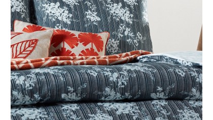 Set lenjerie de pat Perla - Double - Albastru DOQU Home textile