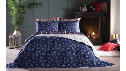 Set covertura de pat Alissa - Double - Albastru DOQU Home textile