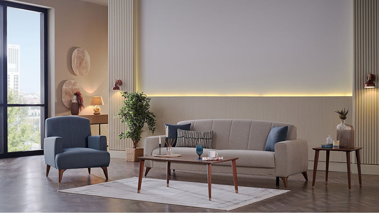 Set Canapea Extensibila Nilya 3+1 BELLONA Seturi canapele