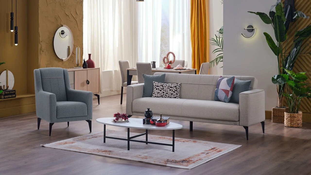 Set Canapea Extensibila Melinton 3+1 BELLONA Seturi canapele