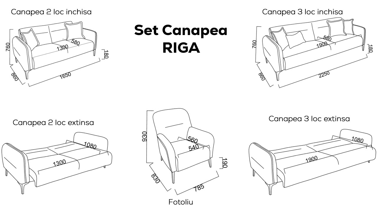 Set Canapea Riga 3+2+1 BELLONA Seturi canapele