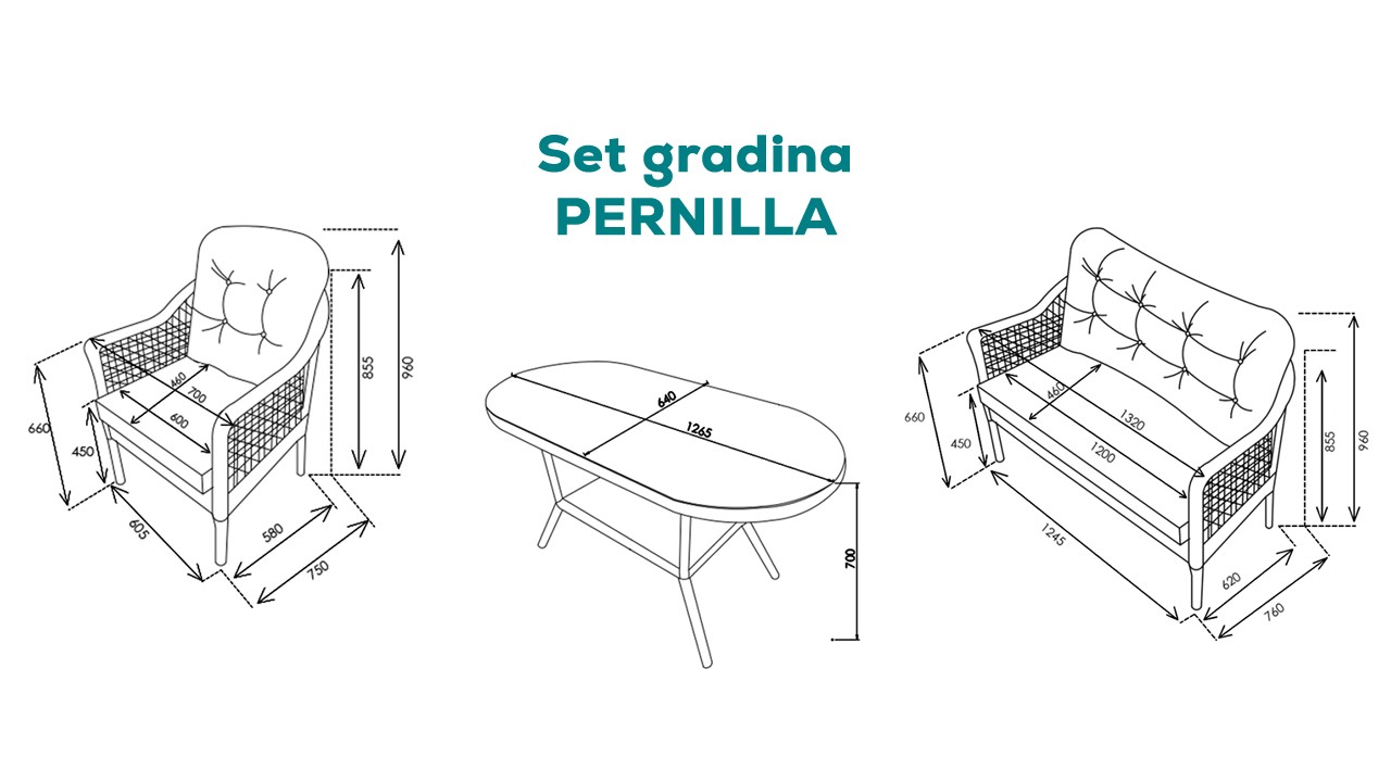 Set Gradina Pernilla  Set Mobilier Gradina