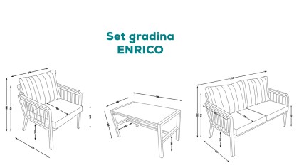 Set Gradina Enrico  Set Mobilier Gradina