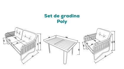 Fotoliu Gradina Poly BELLONA Scaun 29POY99500000