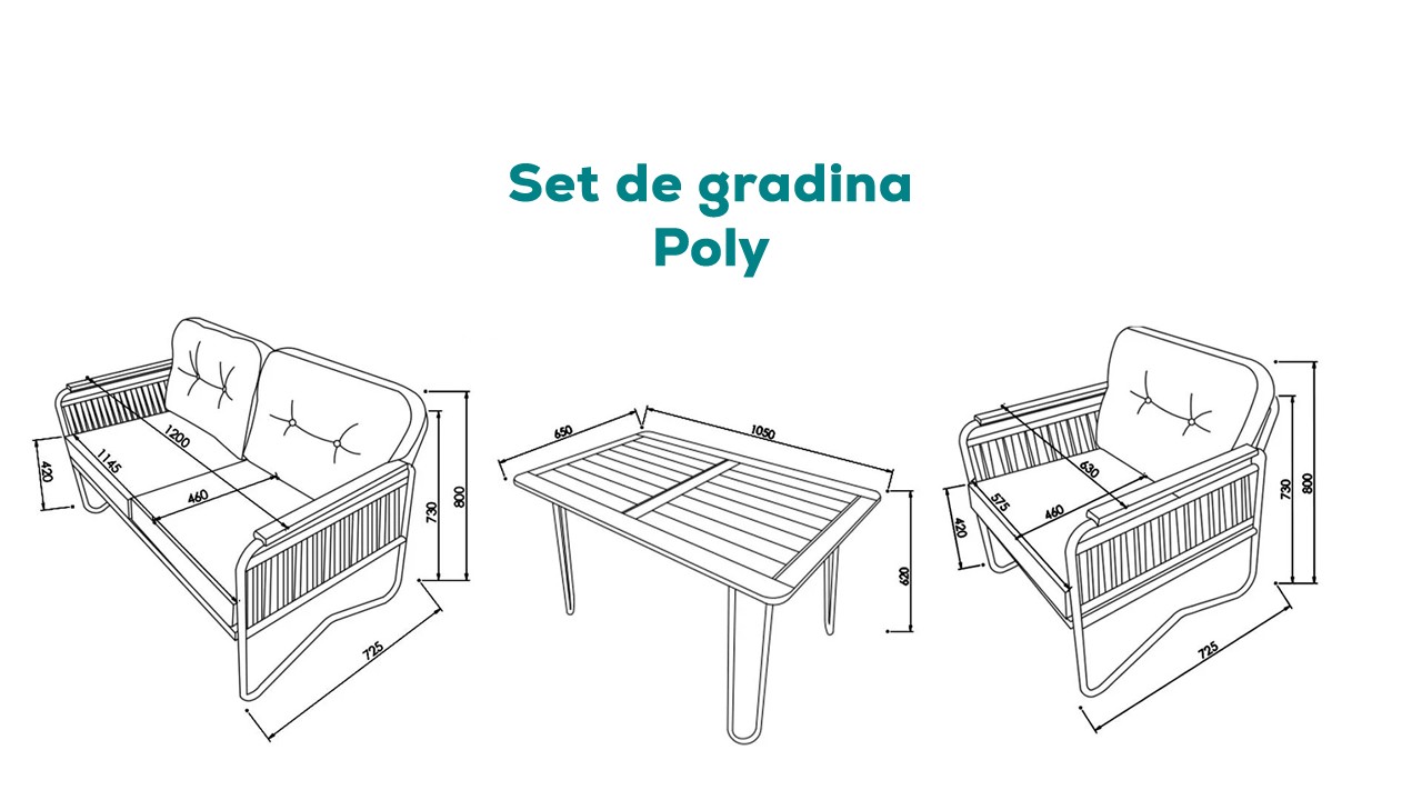 Fotoliu Gradina Poly BELLONA Scaun 29POY99500000