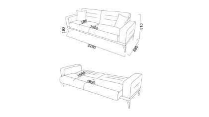Set Canapea Extensibila Majer 3+1  Seturi canapele