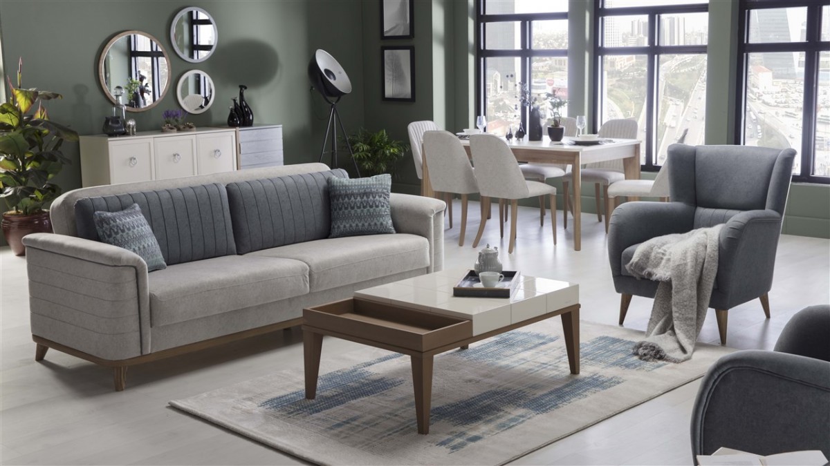 Set Canapea Mavenna Extensibila 3+1+1 BELLONA Canapele