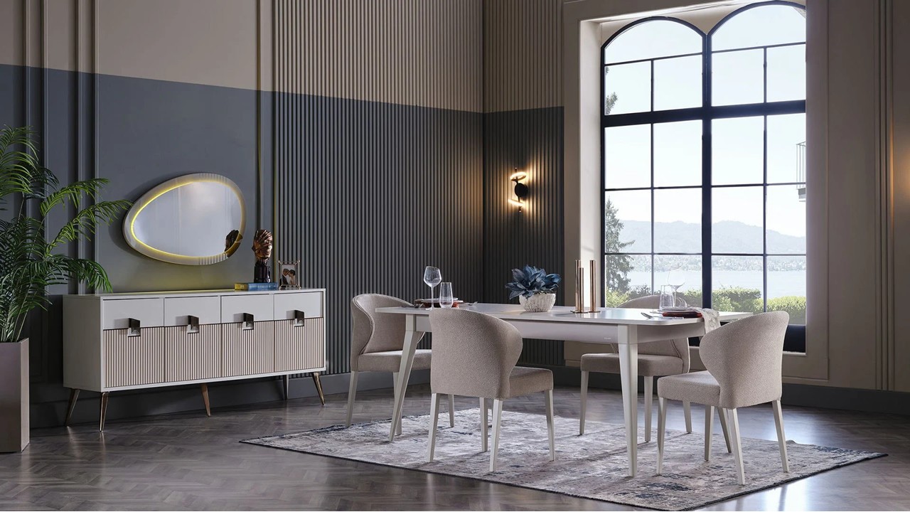 Set Dining Room cu masa extensibila Napoli  Seturi Dining Room