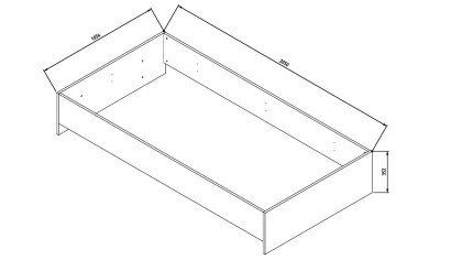 Set mobilier Tineret cu Birou cu raft Arles  Set Mobilier Tineret