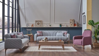 Set Canapea Extensibila Mathias 3+1  Seturi canapele