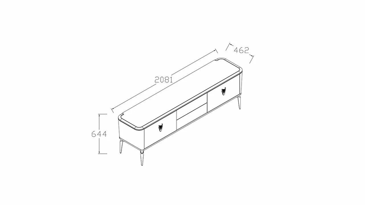 Vitrina Compacta TV Plaza, Culoare Nuc BELLONA Vitrina Compacta SHOWTVCOMPACTPLAZA