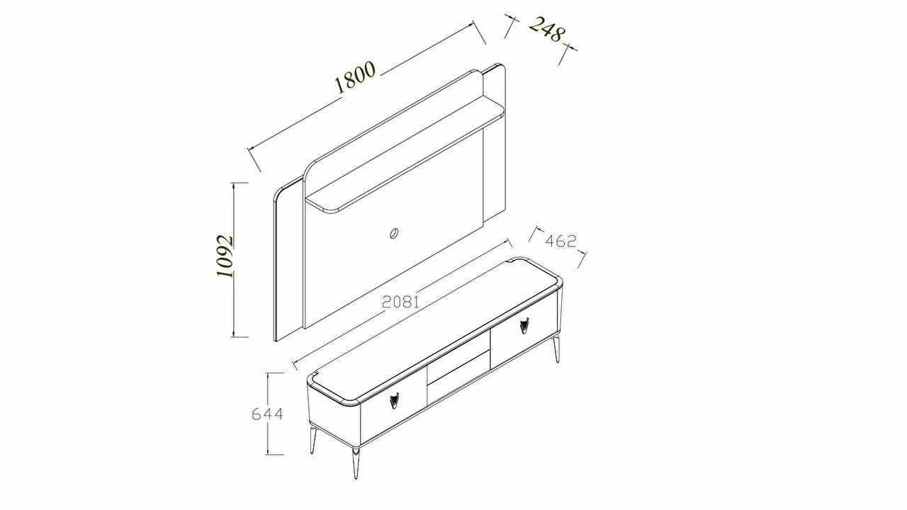 Vitrina Compacta TV Plaza, Culoare Nuc BELLONA Vitrina Compacta SHOWTVCOMPACTPLAZA