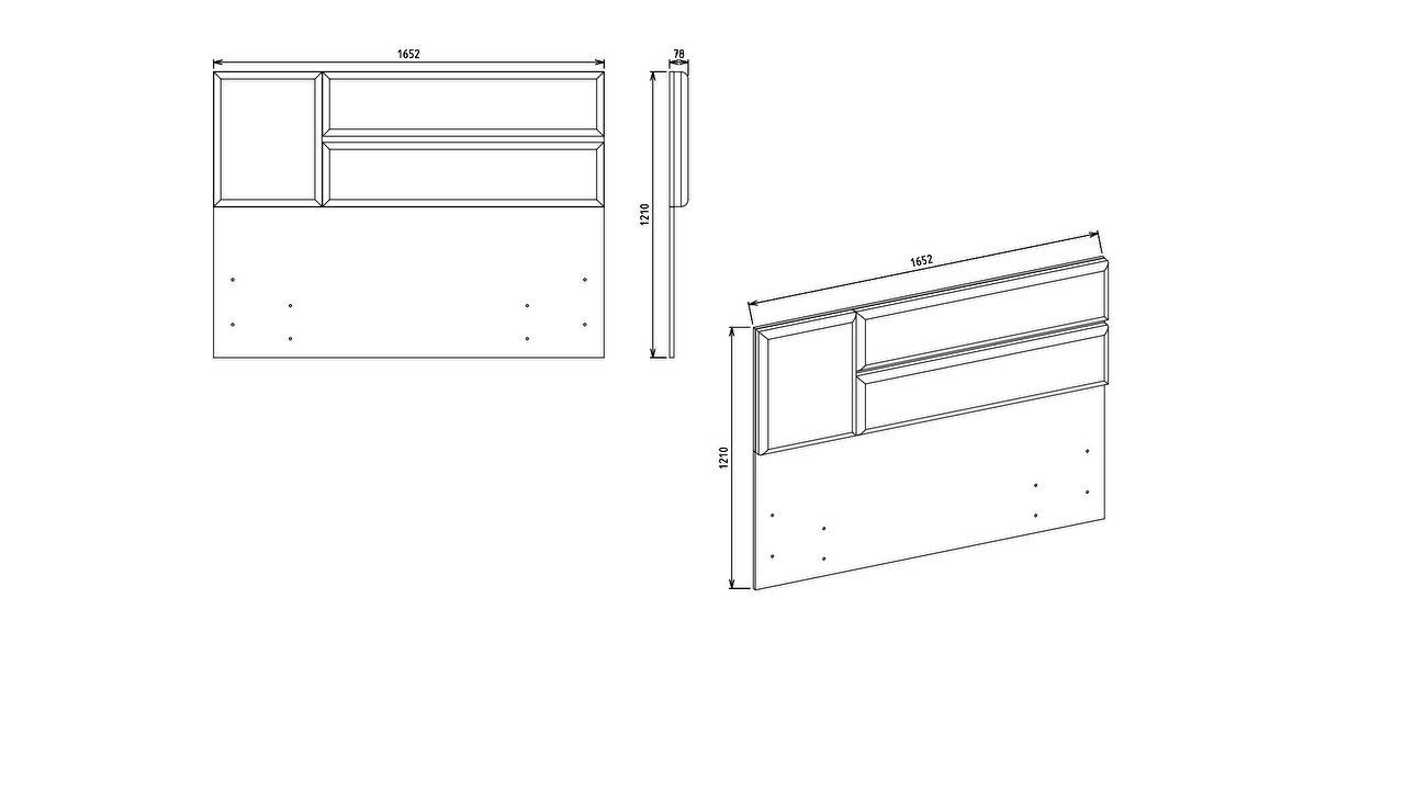 Set Dormitor Pandora, Pat 160x200cm, Sifonier 5 usi BELLONA Set Dormitor PANDORA160,5USI