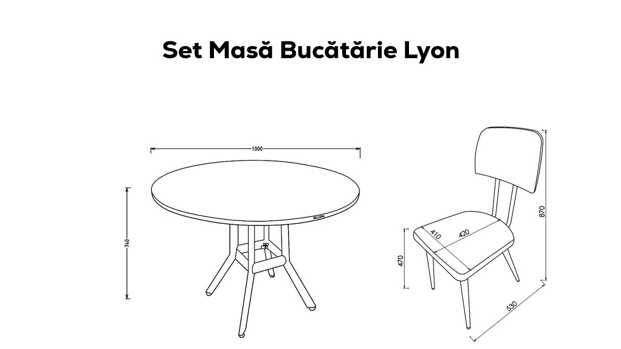 Masa Bucatarie Fixa Lyon BELLONA Masa