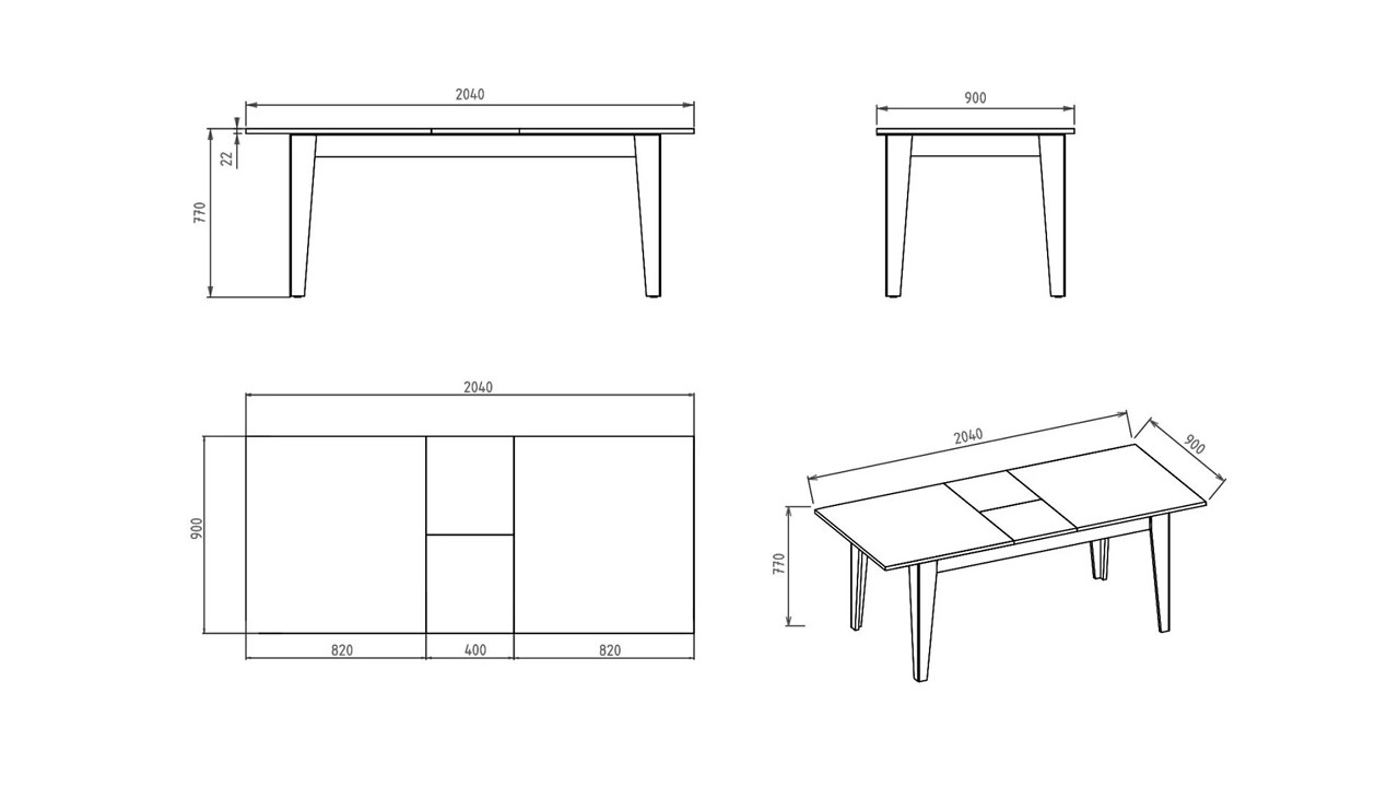 Set Dining cu Masa si Scaune Alternative Boheems  Seturi Dining Room