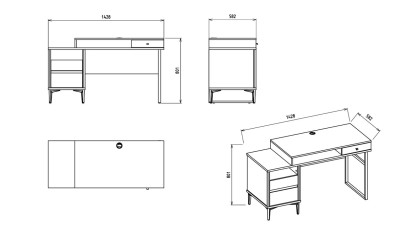 Birou Tineret Mona BELLONA Birou 22MOO3200XHXI