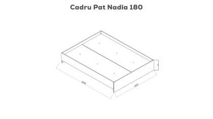 Pat cu somiera fixa Nadia BELLONA Pat