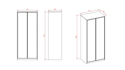 Modul 2 usi cu sticla sifonier modular Motion BELLONA Magazin 22MTO2023FSFS