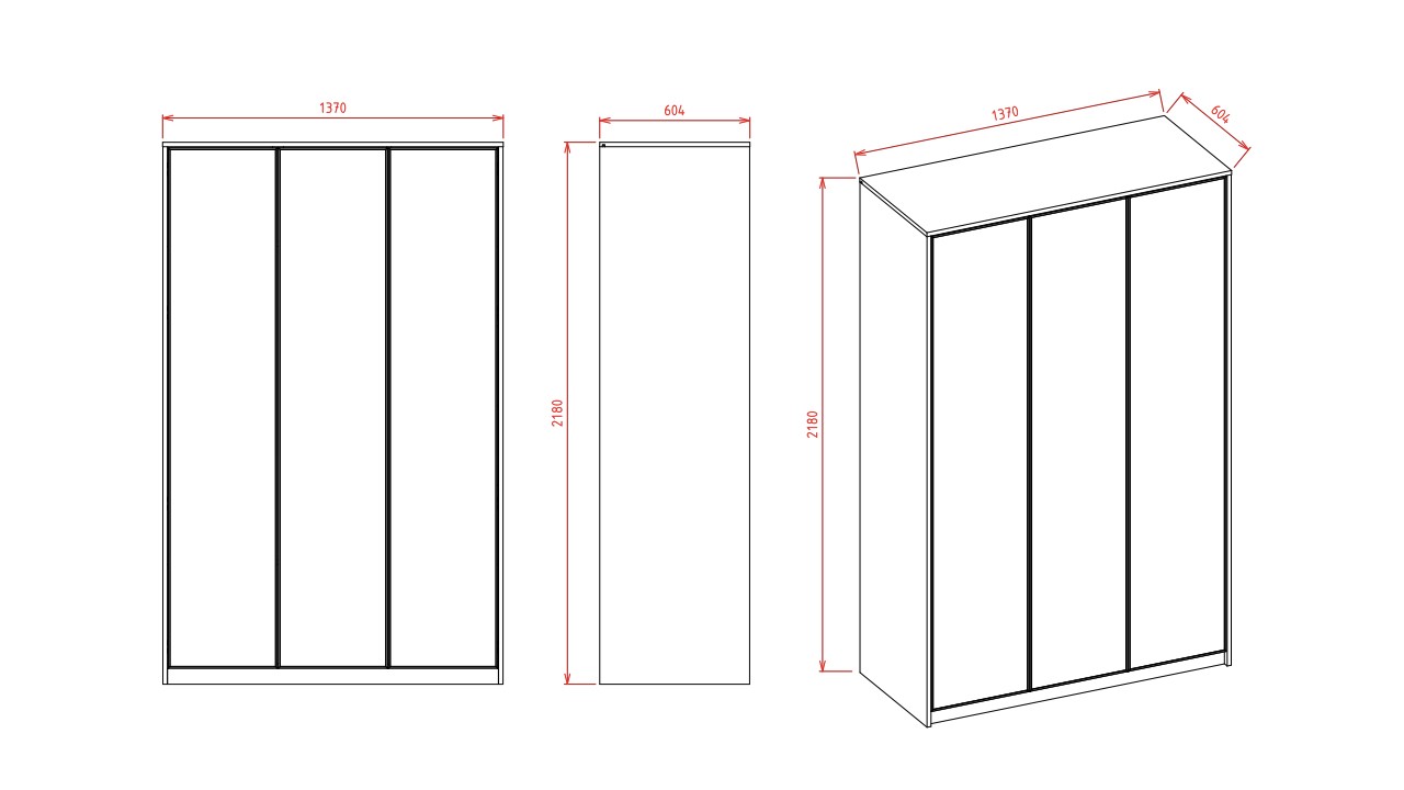 Modul 3 usi cu sticla sifonier modular Motion BELLONA Magazin 22MTO2024FSFS