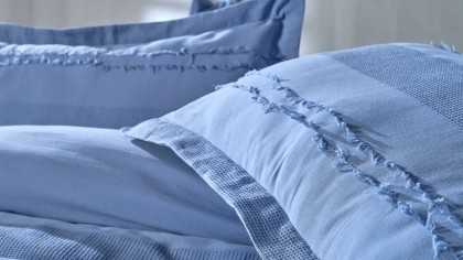 Set Lenjerie de pat Carla Double, Albastru DOQU Lenjerie de pat