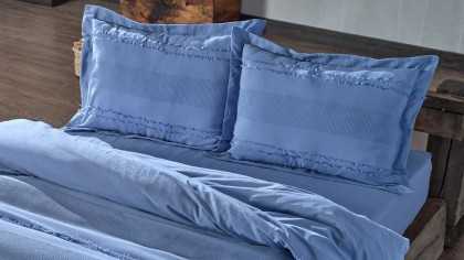 Set Lenjerie de pat Carla Double, Albastru DOQU Lenjerie de pat