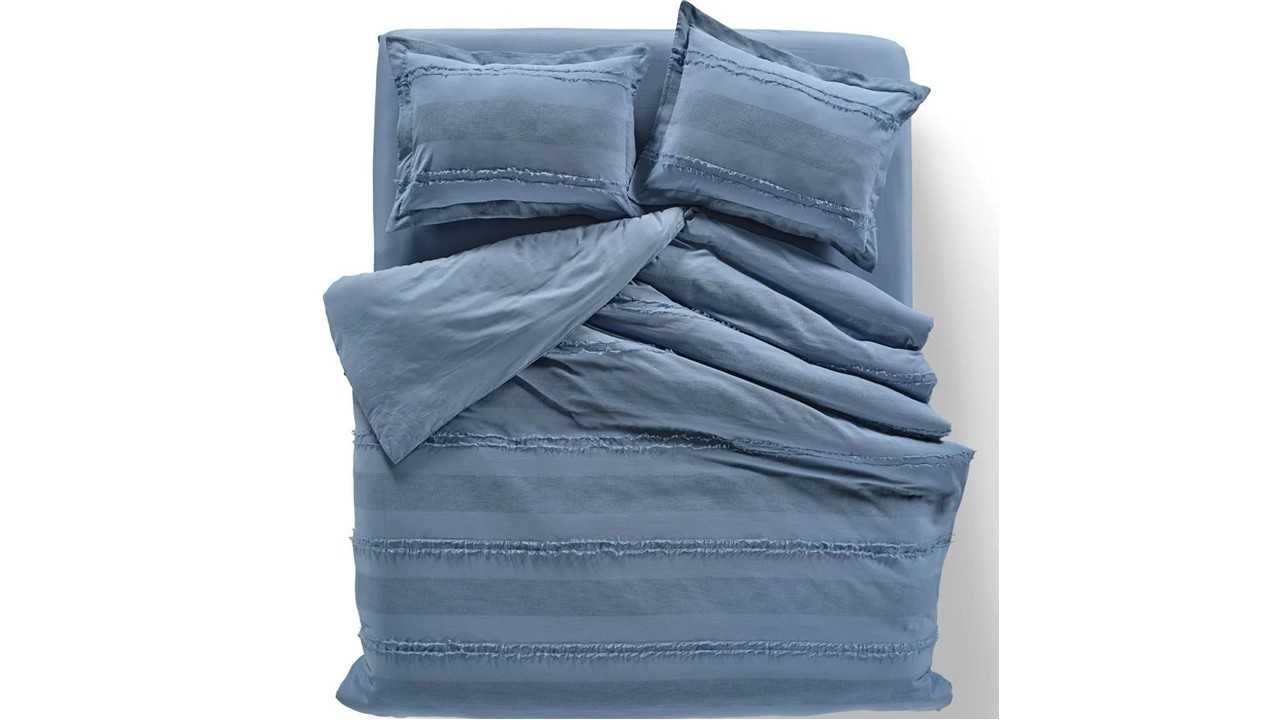 Set Lenjerie de pat Carla Double, Albastru DOQU Lenjerie de pat