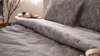 Set Lenjerie de pat Easy - Cot Double, Cafea DOQU Lenjerie de pat