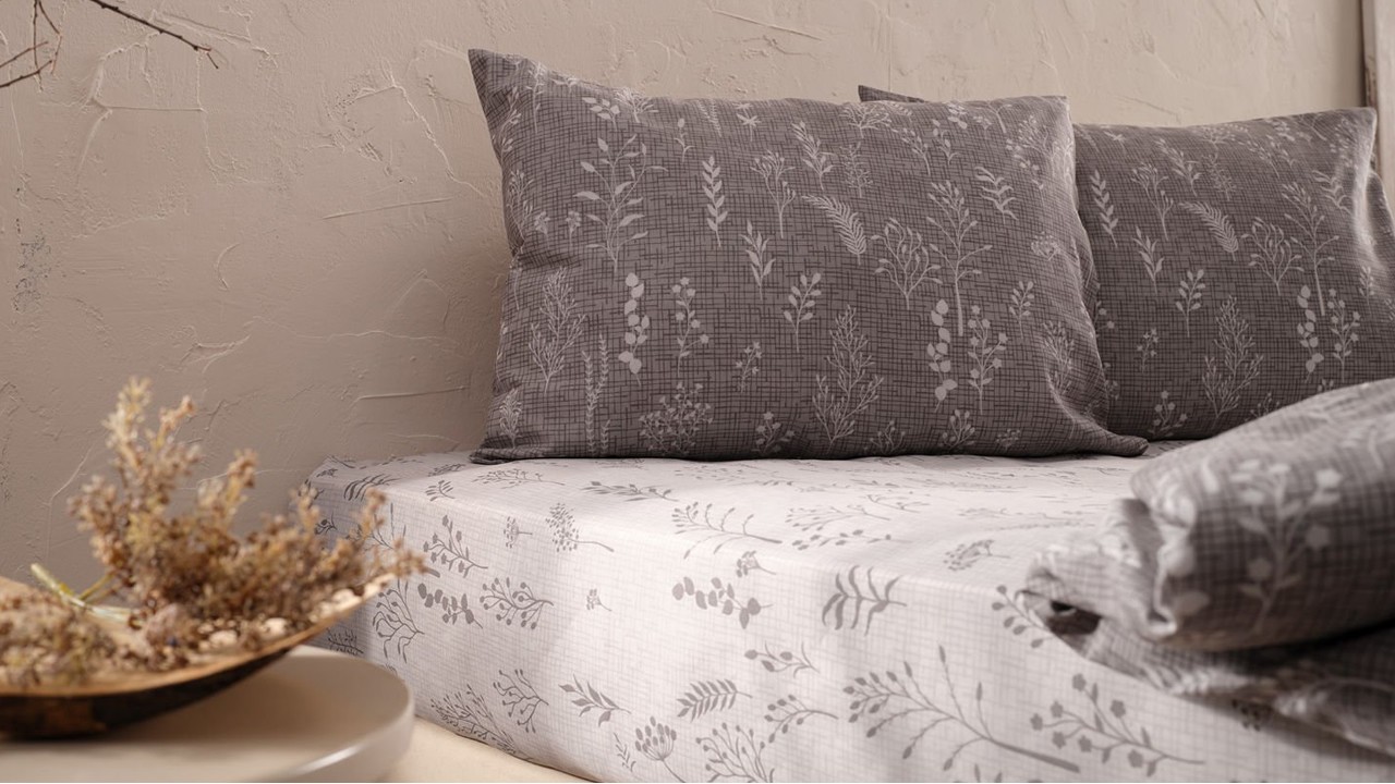 Set Lenjerie de pat Easy - Cot Double, Cafea DOQU Lenjerie de pat