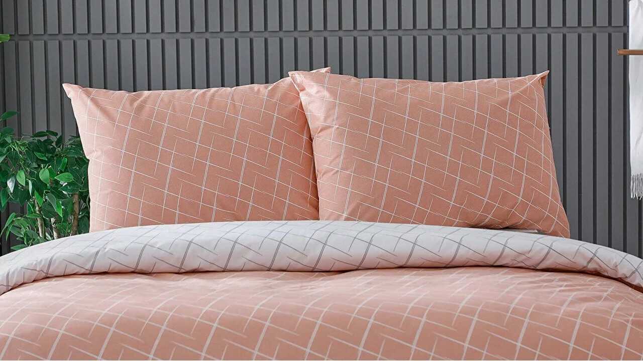 Set Lenjerie de pat Easy - Cot Double, Somon DOQU Lenjerie de pat