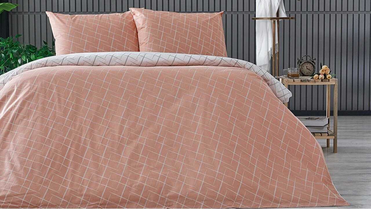Set Lenjerie de pat Easy - Cot Double, Somon DOQU Lenjerie de pat